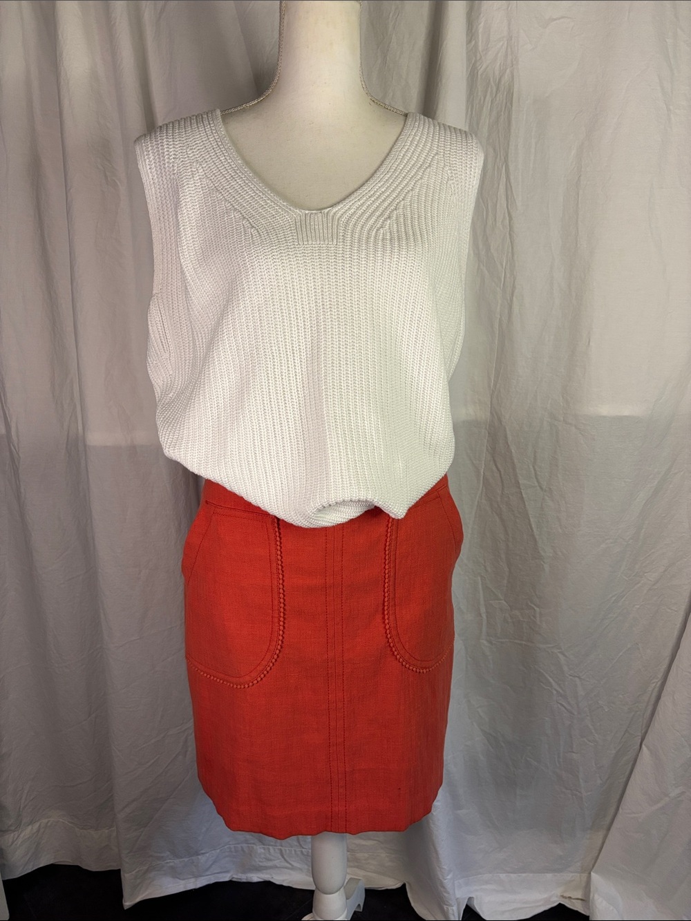 Tommy Bahama White Summer Sweater Vest Size Large (105)